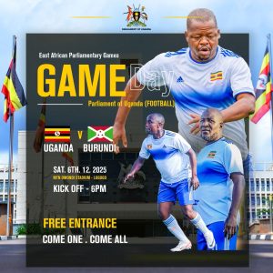Sports Minister Peter Ogwang Leads Uganda’s Parliamentary Football Striking Line As Uganda Defends Title At The East African Inter-Parliamentary Games