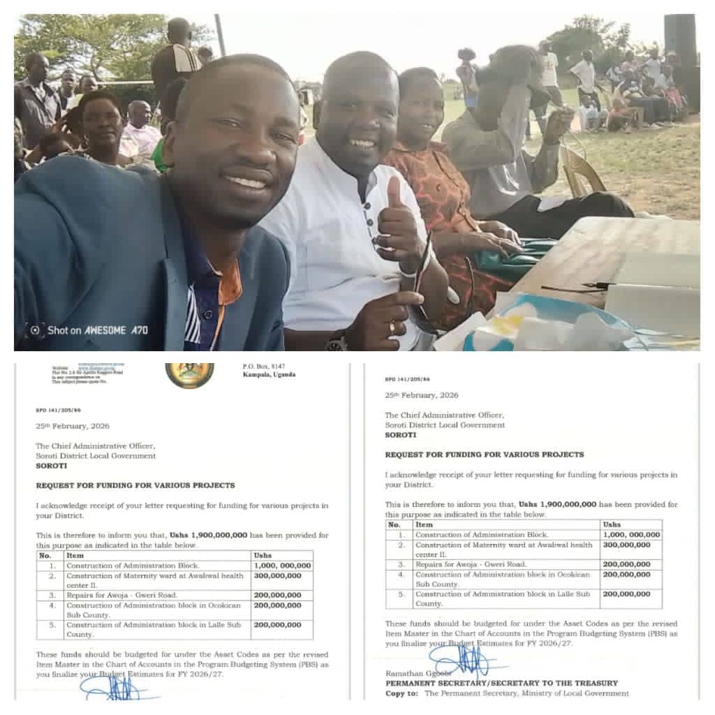 MP Ariko’s Lobbying Pays Off As Soroti Secures Ugx 1.9 Billion For Key Projects